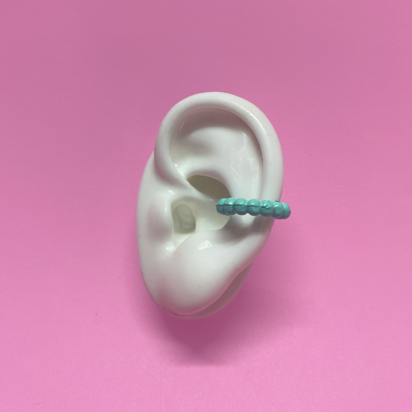 Earcuff Cotton Azul