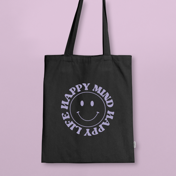 Happy Mind ZipTote Negra